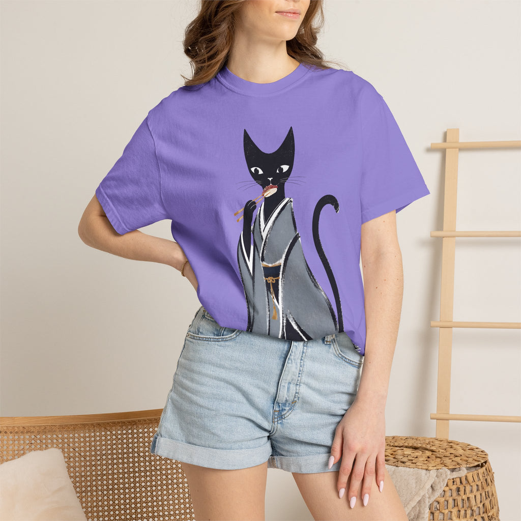 Kat in Kimono T-Shirt — Japanese Cat Illustration Tee