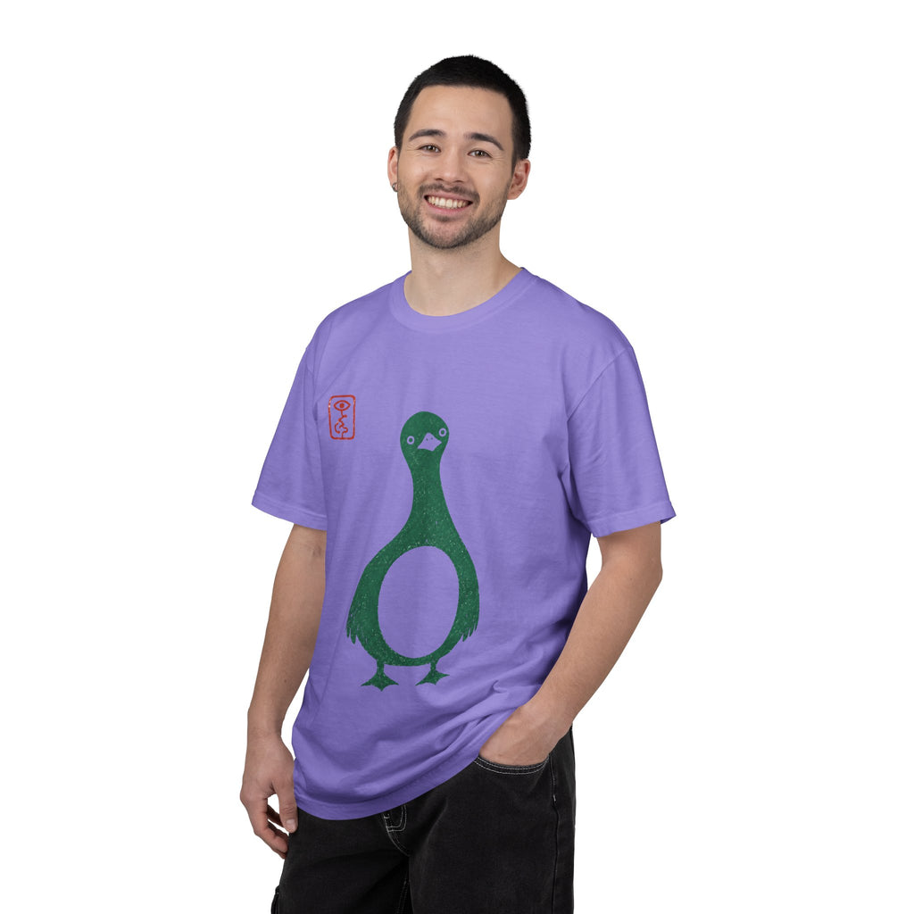 Pigeon Graphic T-Shirt — Vintage Green Bird Print