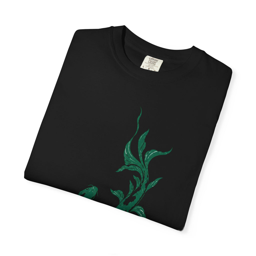 Koi Fish Graphic T-Shirt – Green Dual Koi Design
