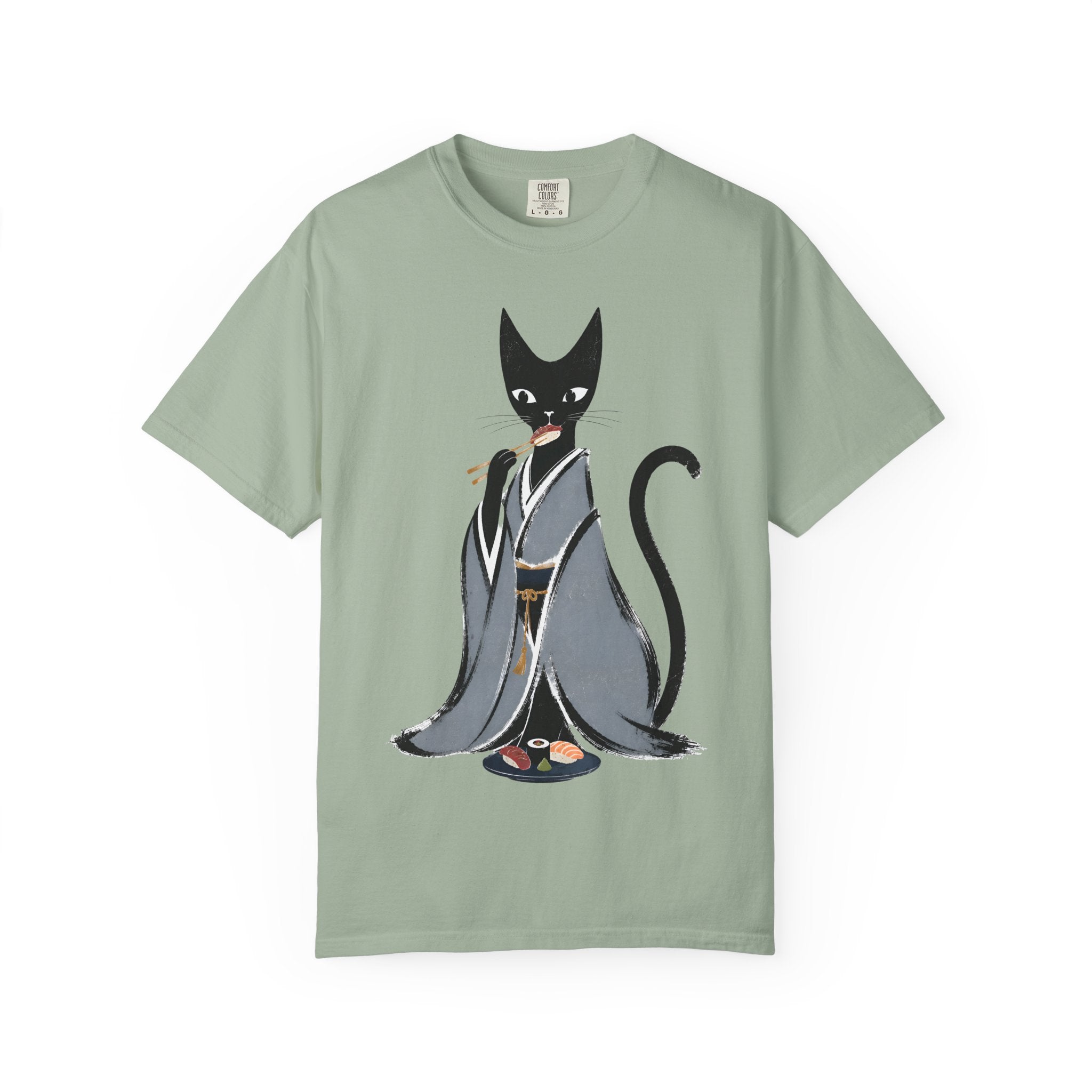Kat in Kimono T-Shirt — Japanese Cat Illustration Tee