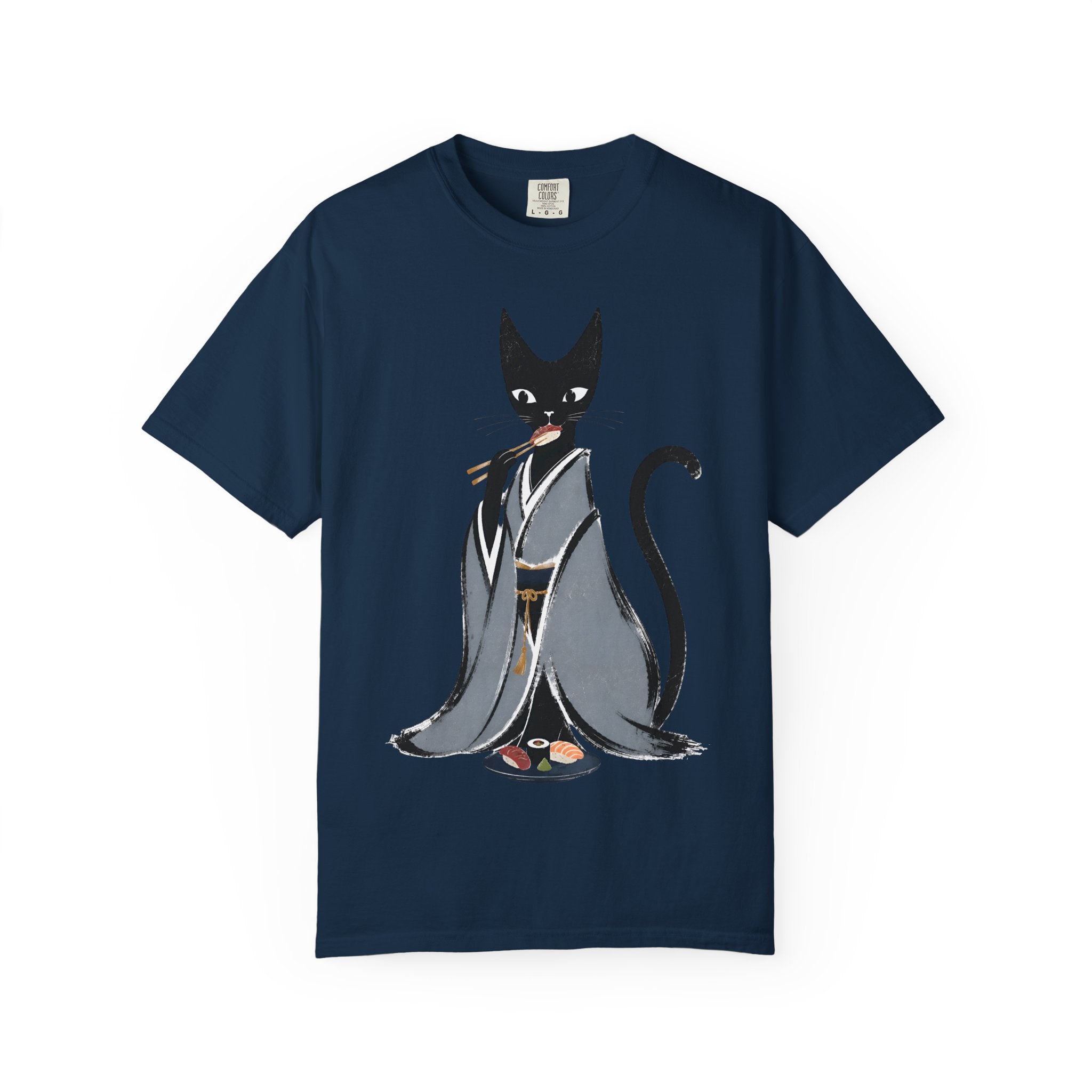 Kat in Kimono T-Shirt — Japanese Cat Illustration Tee