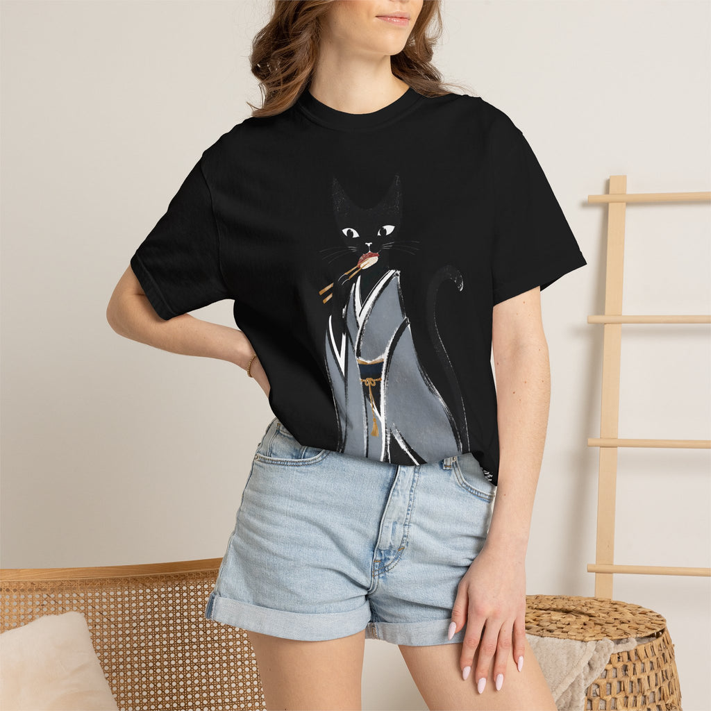 Kat in Kimono T-Shirt — Japanese Cat Illustration Tee